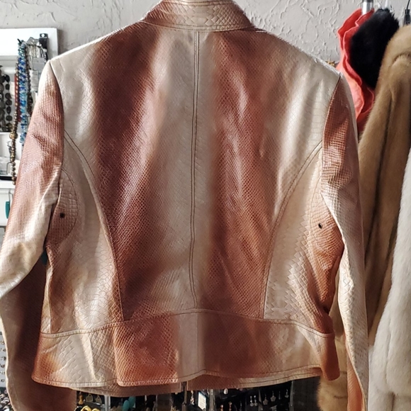 Women's snake print leather jacket by Terry lewis - Picture 2 of 7